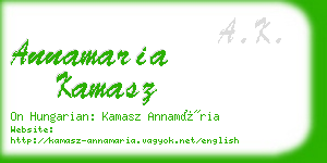 annamaria kamasz business card